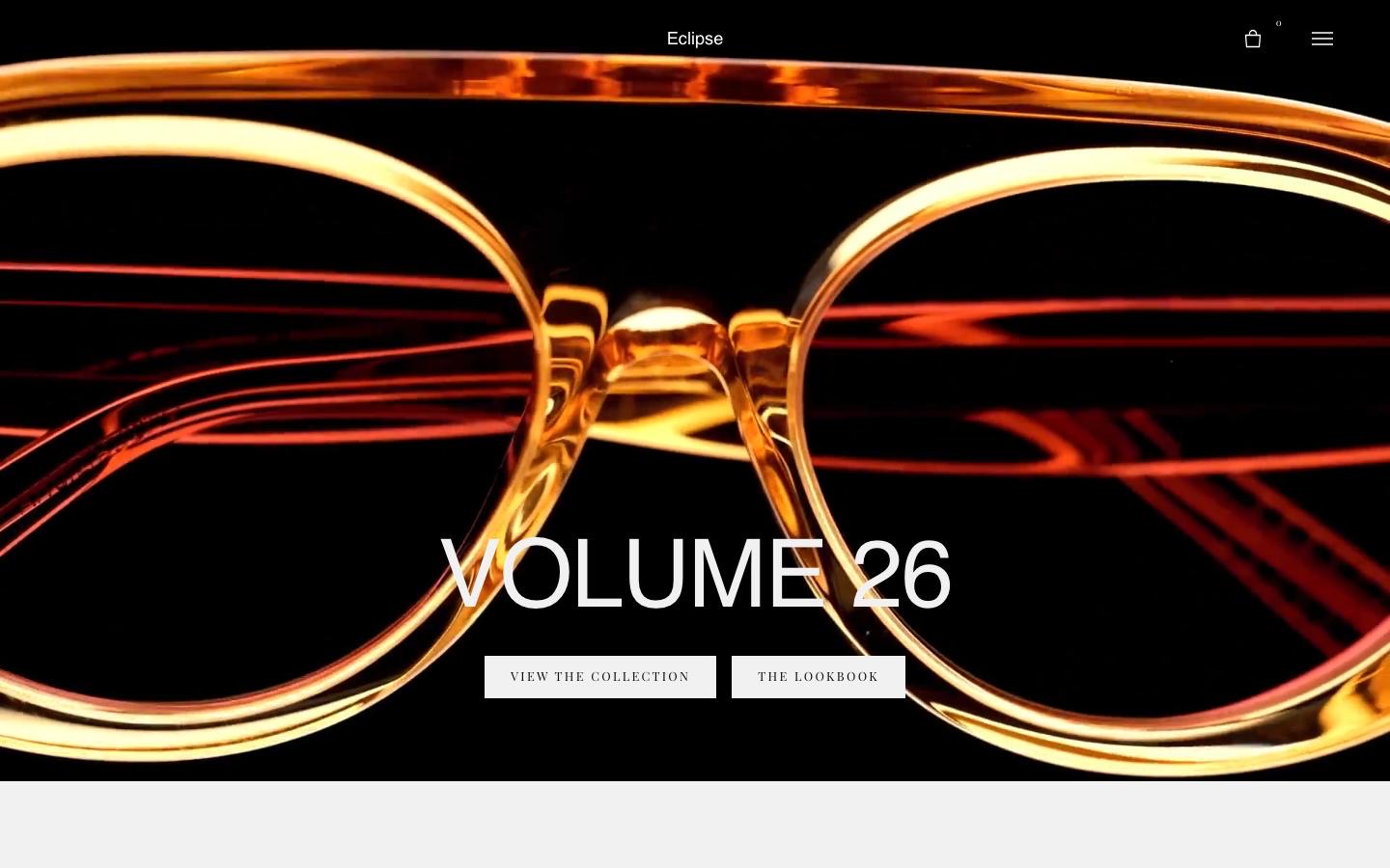 Éclipse, home page on a desktop